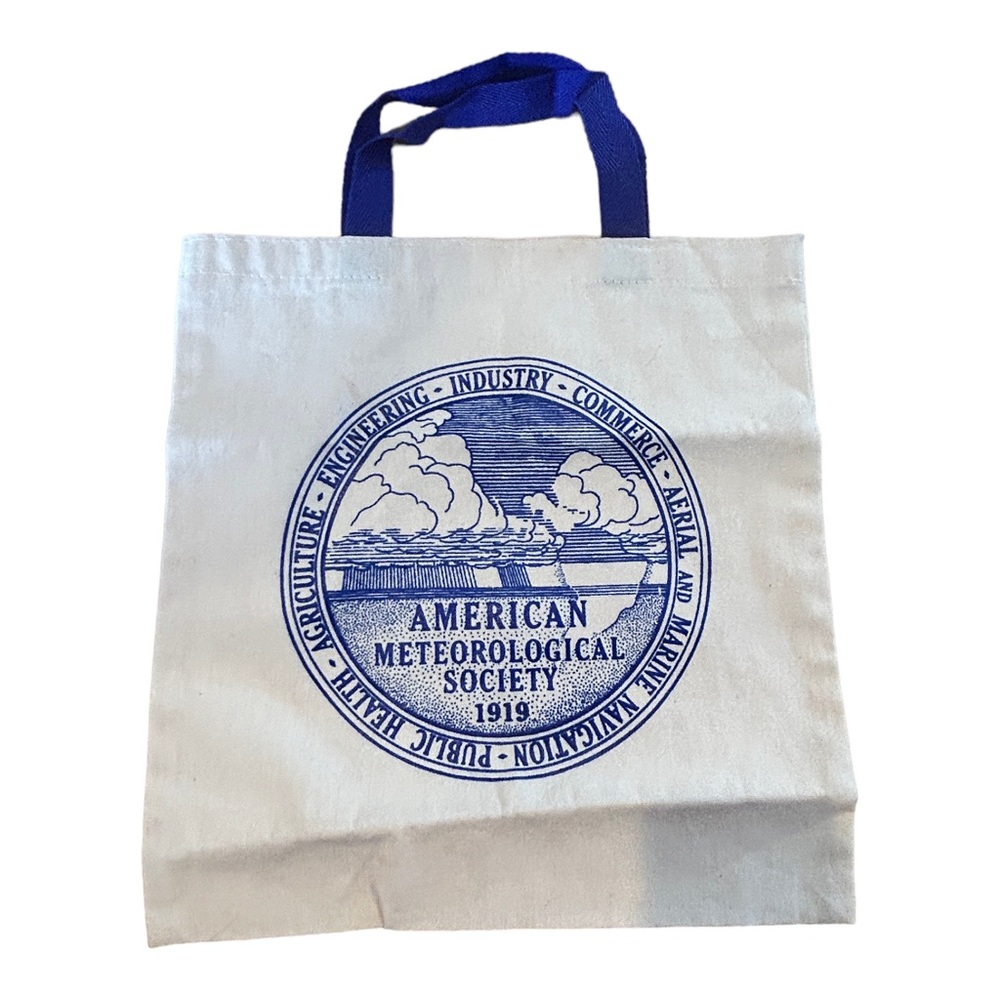 Vintage Meteorological Society 1919 Canvas Tote Bag Aerial Marine engineering